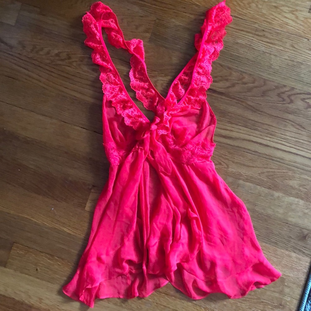 Victoria secret lingerie top, cherry red